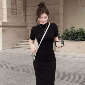 Đầm Váy Nữ Dáng Dài Thun Tăm Lạnh Ôm Body Bt66P- Nana House