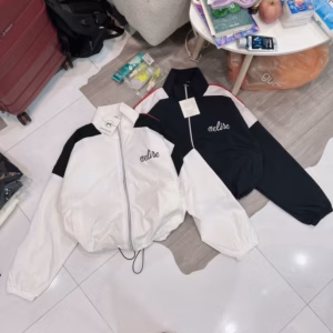 Áo Khoác Dù Croptop Cánh Dơi Nữ Phối Khóa Kéo Họa Tiết Celire Tôn Dáng -Htm Fashion