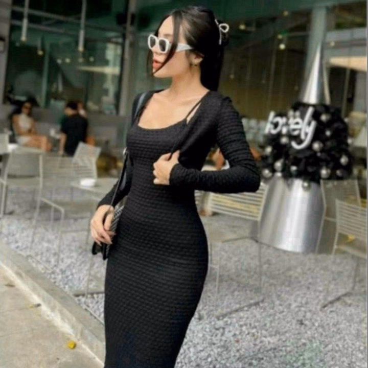 Set Đầm Ren Len 2 Dây Kèm Áo Khoác Bh2100- Nana House - Ảnh 2