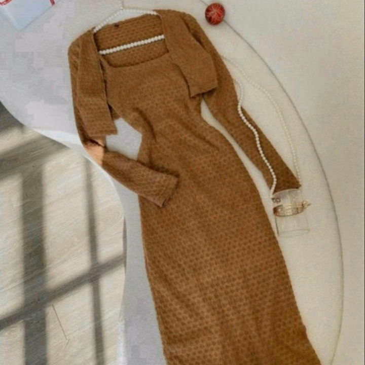 Set Đầm Ren Len 2 Dây Kèm Áo Khoác Bh2100- Nana House - Ảnh 3