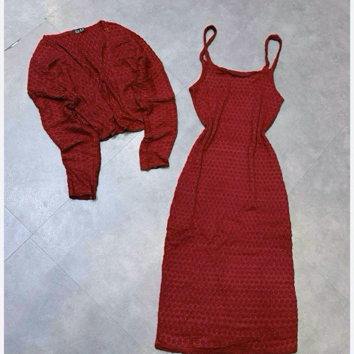 Set Đầm Ren Len 2 Dây Kèm Áo Khoác Bh2100- Nana House - Ảnh 5