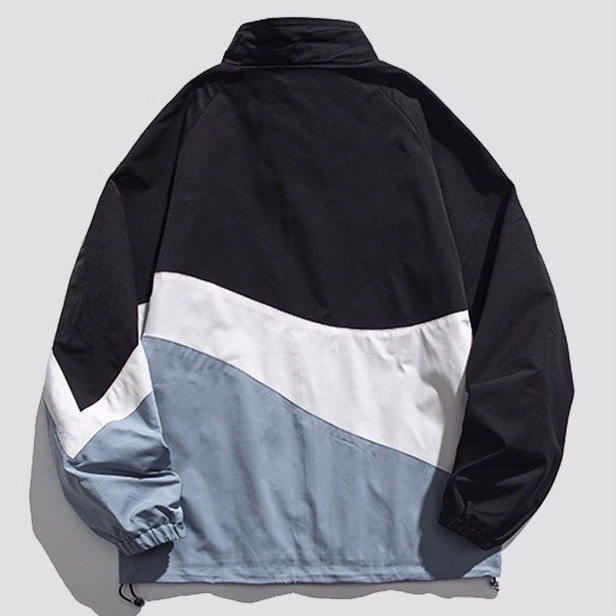 Áo Khoác Dù Cặp Đôi Nam Nữ Cổ Đứng Họa Tiết At7 Phối Khóa Kéo -Htm Fashion - Ảnh 3