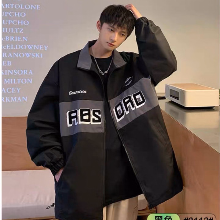 Áo Khoác Dù Cổ Cao Nam Nữ Unisex 2 Lớp In Chữ Abs Form Rộng Đủ Size Ut73 - Phương Store - Ảnh 4