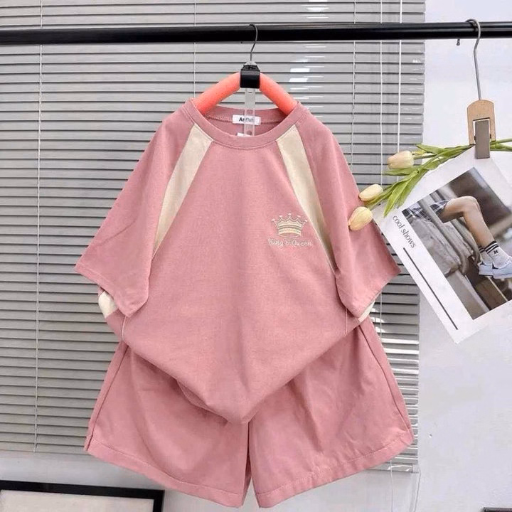 Sét Bộ Mùa Hè Chữ King Qeen Hình Vương Miện - Ảnh 4