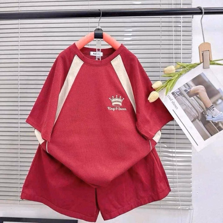Sét Bộ Mùa Hè Chữ King Qeen Hình Vương Miện - Ảnh 6