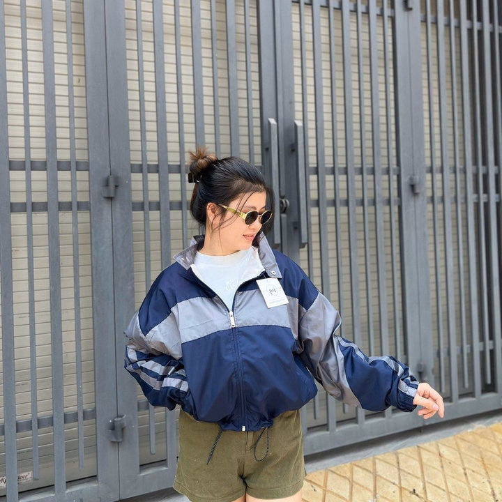 Áo Khoác Dù Nam Nữ 2 Lớp Cổ Bẻ Phối Khóa Kéo Thiết Kế Áo 2 Màu Phong Cách -Htm Fashion - Ảnh 3