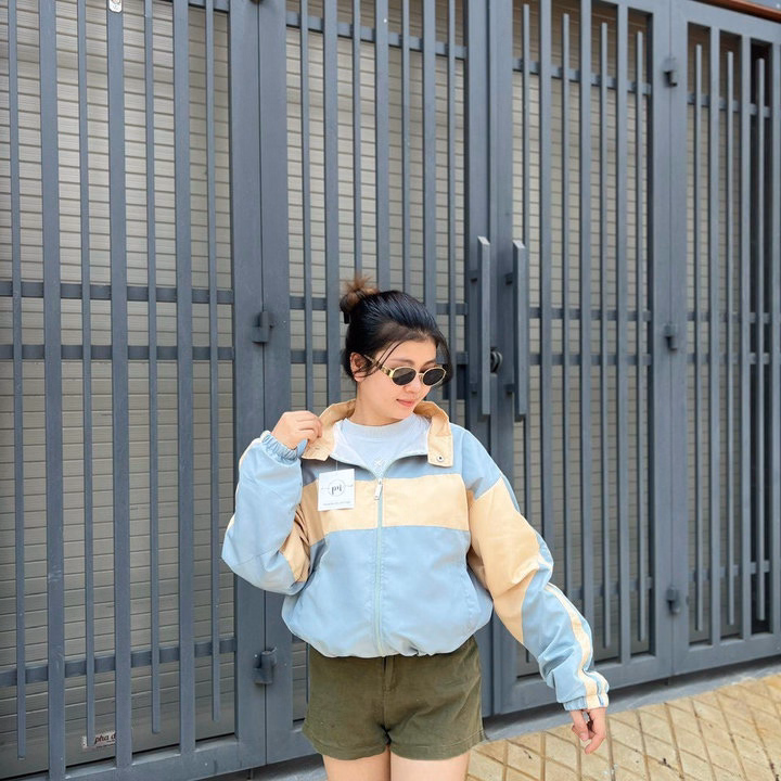 Áo Khoác Dù Nam Nữ 2 Lớp Cổ Bẻ Phối Khóa Kéo Thiết Kế Áo 2 Màu Phong Cách -Htm Fashion