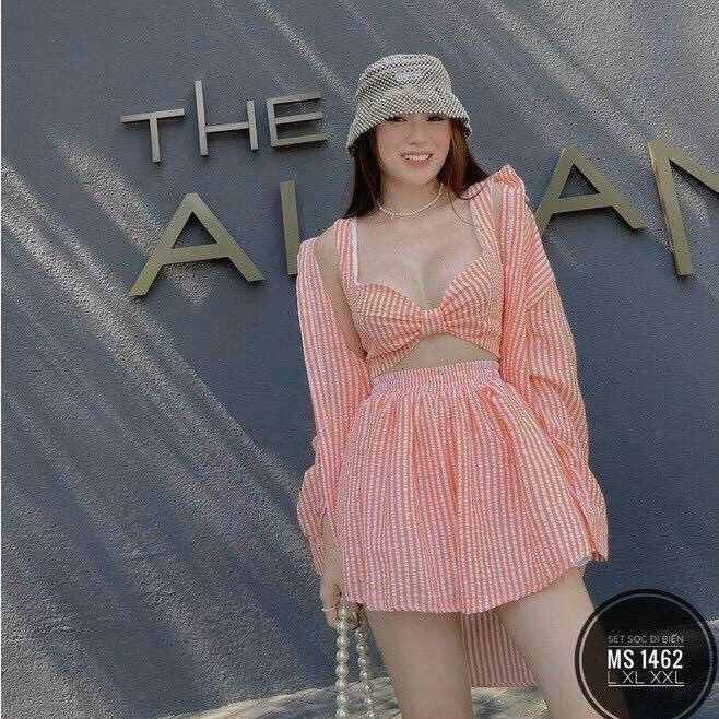 Set Bộ 3 Món Xốp Sọc Đi Biển S105Ht - Sam Store - Ảnh 4