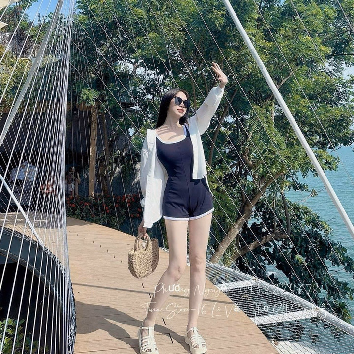 Set Đi Biển Jum Tăm Lạnh Viền Né Kèm Áo Sơ Mi Tơ S17- Nana House - Ảnh 2