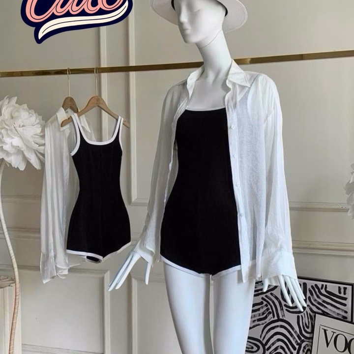 Set Đi Biển Jum Tăm Lạnh Viền Né Kèm Áo Sơ Mi Tơ S17- Nana House - Ảnh 4