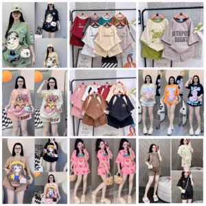 Xả Combo Bộ Đùi Quần Áo Mùa Hè Lộn Xộn, Không Chọn Màu ,Không Chọn Mẫu, Shop Nhặt 2 Bộ Ngẫu Nhiên