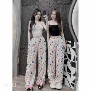 Sét Quần Hoạt Hình + Áo 2 Dây Bún Tăm