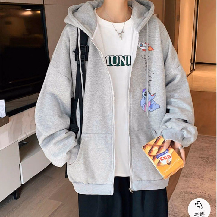 Áo Khoác Hoodie Nam Nữ Có Nón Phối Khóa Kéo In Pikachu Xanh Grande One Dễ Thương -Htm Fashion