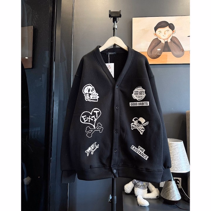 Áo Khoác Cardigian Nỉ Good Habits Nữ Form Rộng Sy778- Sam - Ảnh 7