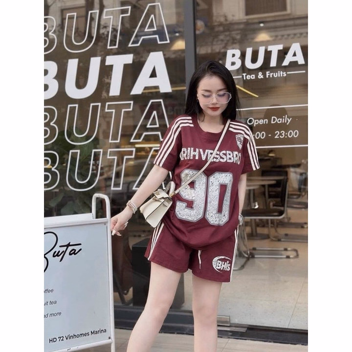 Sét Bộ Đồ Nữ In Hình Số 90 Hothit. Bộ Đồ Nữ Chất Cotton Thoáng Mát - Ảnh 5