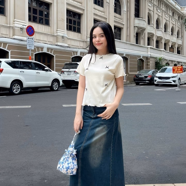 Áo Thun Brandy Coquette Tay Ngắn Cổ Tròn Cuốn Biên Gu32O- Sam Store - Ảnh 7