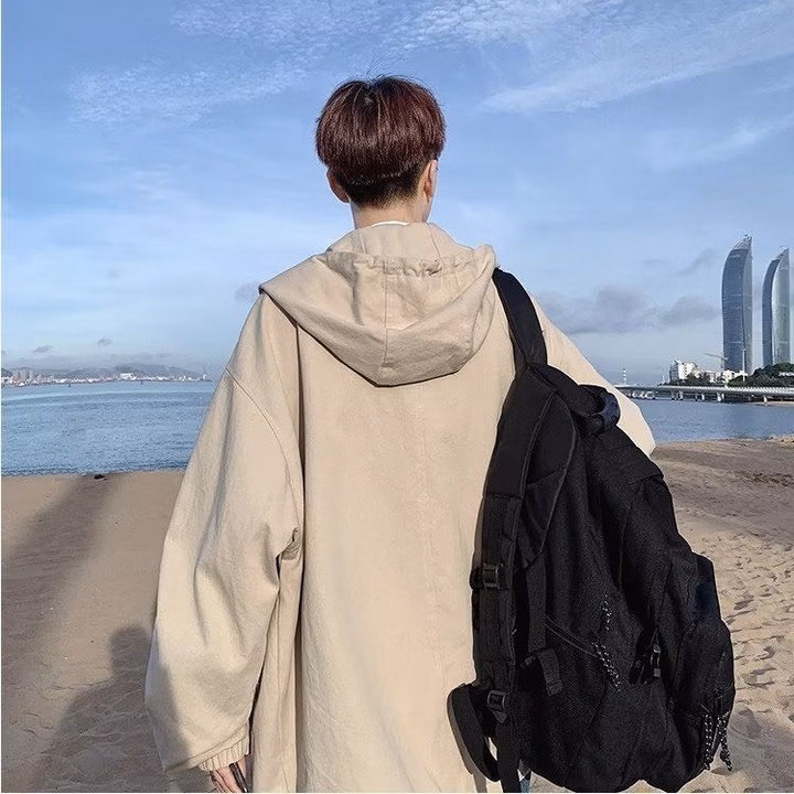 Áo Khoác Bomber Dù Logo Có Mũ (Có Túi Trong)Nam Nữ Form Rộng 2 Lớp Gu100- Sam Store - Ảnh 4