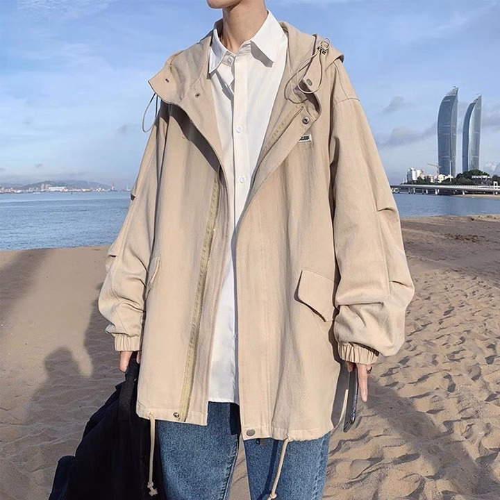 Áo Khoác Bomber Dù Logo Có Mũ (Có Túi Trong)Nam Nữ Form Rộng 2 Lớp Gu100- Sam Store - Ảnh 6