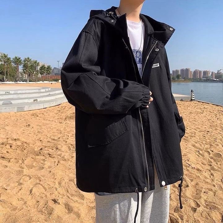 Áo Khoác Bomber Dù Logo Có Mũ (Có Túi Trong)Nam Nữ Form Rộng 2 Lớp Gu100- Sam Store - Ảnh 5