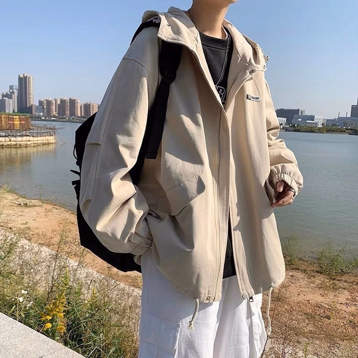 Áo Khoác Bomber Dù Logo Có Mũ (Có Túi Trong)Nam Nữ Form Rộng 2 Lớp Gu100- Sam Store - Ảnh 9