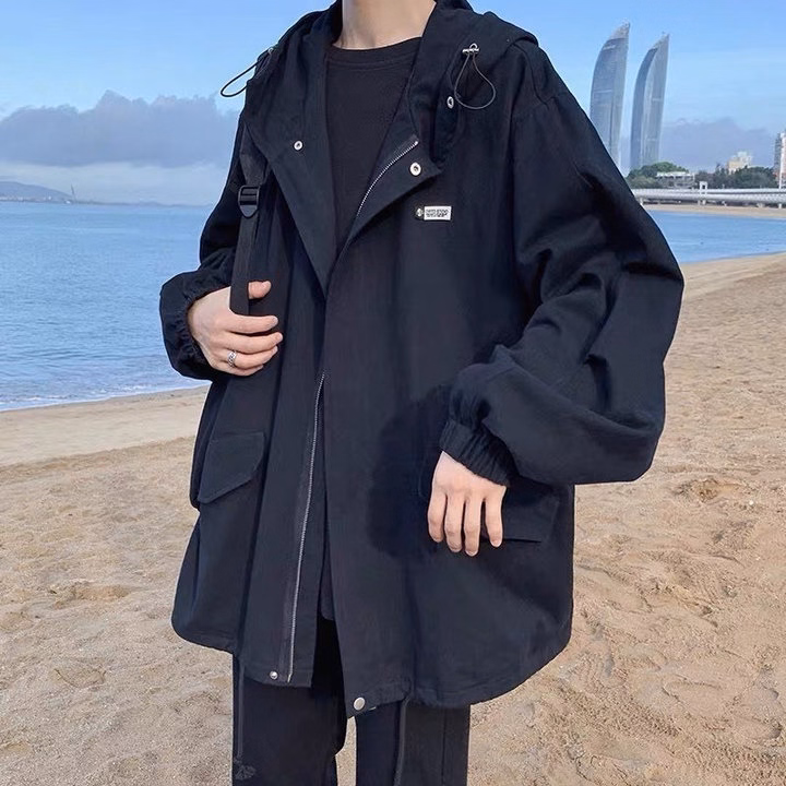 Áo Khoác Bomber Dù Logo Có Mũ (Có Túi Trong)Nam Nữ Form Rộng 2 Lớp Gu100- Sam Store - Ảnh 8