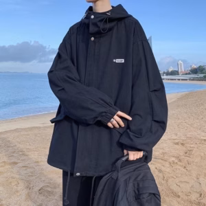 Áo Khoác Bomber Dù Logo Có Mũ (Có Túi Trong)Nam Nữ Form Rộng 2 Lớp Gu100- Sam Store