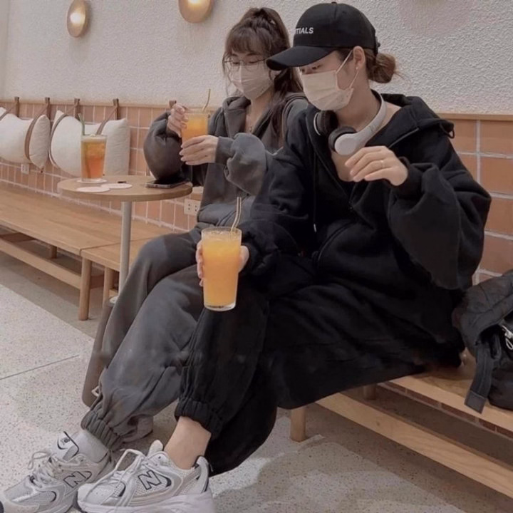 Set Bộ Quần Jogger Trơn Mix Kèm + Áo Khoác Nỉ Trơn - Ảnh 4