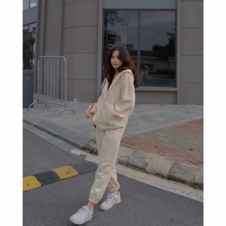 Set Bộ Quần Jogger Trơn Mix Kèm + Áo Khoác Nỉ Trơn - Ảnh 9