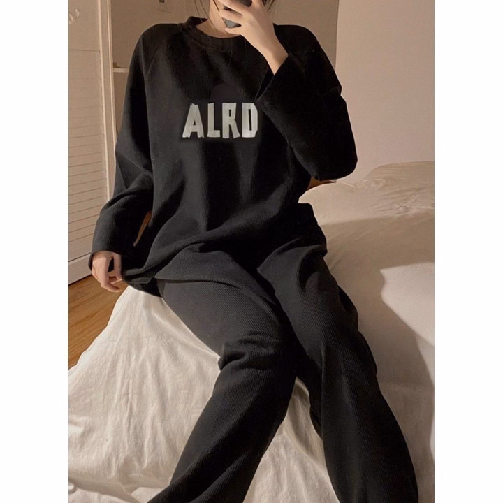 Set Bộ Quần Jogger Đen Mix Kèm + Áo Swt Alrd Đen - Ảnh 4