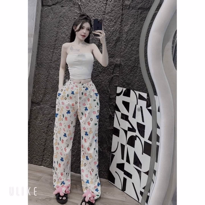 Sét Quần Hoạt Hình Cute +Mix Áo 2 Dây Bún Trơn - Ảnh 2