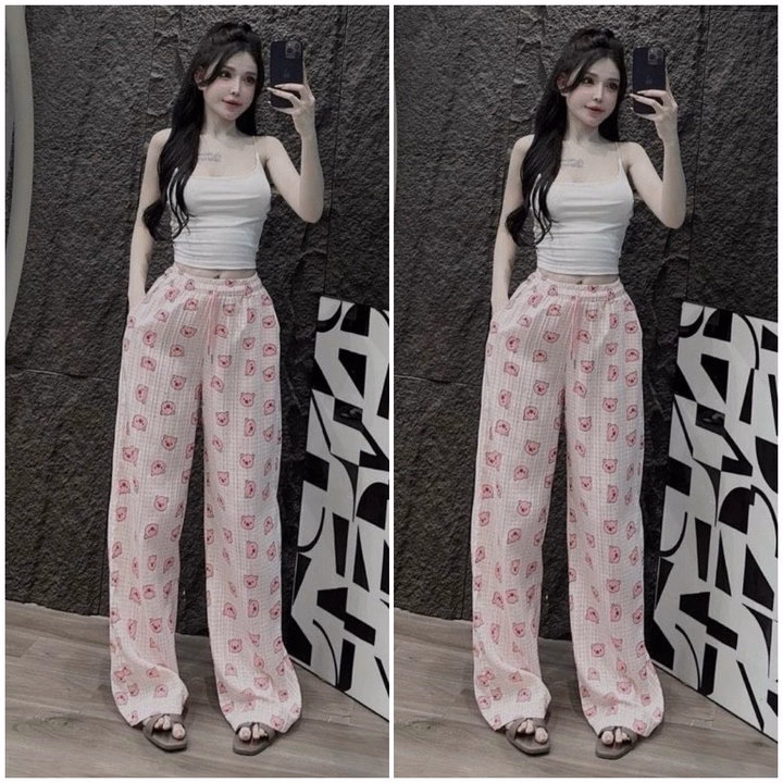 Sét Quần Hoạt Hình Cute +Mix Áo 2 Dây Bún Trơn - Ảnh 5