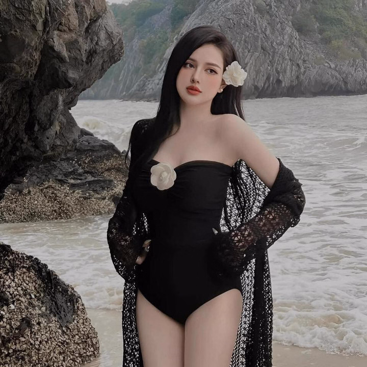 Set Bộ Đi Biển Áo Tăm Lạnh Có Mút,Khoác Ren Len Dài Bt110H- Nana House - Ảnh 6