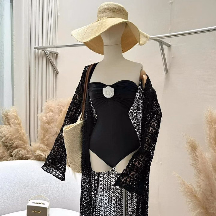 Set Bộ Đi Biển Áo Tăm Lạnh Có Mút,Khoác Ren Len Dài Bt110H- Nana House - Ảnh 9