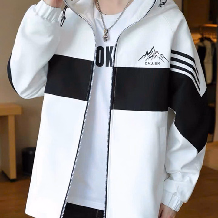 Áo Khoác Dù Nam Nữ 2 Lớp Form Rộng Thêu Hình Núi Đôi Màu Đẹp Unisex Ut39 - Golden Dream - Ảnh 5