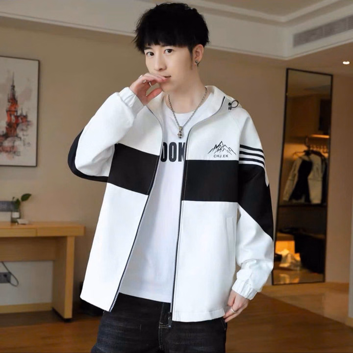 Áo Khoác Dù Nam Nữ 2 Lớp Form Rộng Thêu Hình Núi Đôi Màu Đẹp Unisex Ut39 - Golden Dream - Ảnh 3