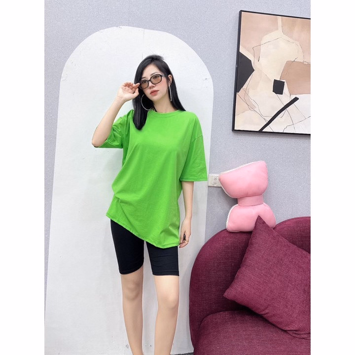 Sét Bộ Quần Legging Lửng + Mix Áo Phông Trơn Cotton Khô - Ảnh 2