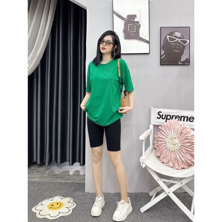 Sét Bộ Quần Legging Lửng + Mix Áo Phông Trơn Cotton Khô - Ảnh 5