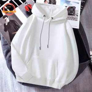 Xả Áo Hoodie Trắng Loại 1 Mũ 2 Lớp