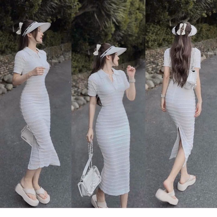 Đầm Thun Ren Tầng Xẻ Tà Bt900H- Nana House - Ảnh 4