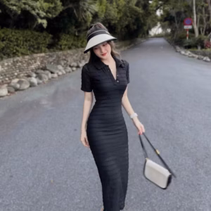 Đầm Thun Ren Tầng Xẻ Tà Bt900H- Nana House