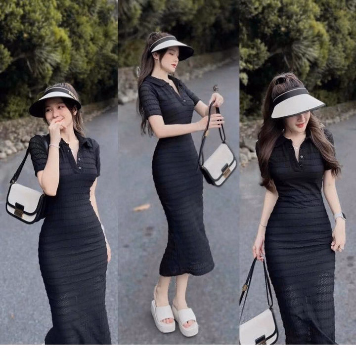 Đầm Thun Ren Tầng Xẻ Tà Bt900H- Nana House - Ảnh 3