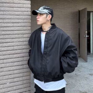 Áo Khoác Bomber Dù Trơn Túi Tay Khóa Kéo(Có Túi Trong) Uh1004- Nana House