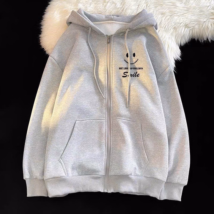Áo Hoodie Nam Nữ Form Rộng Chất Nỉ Mịn Dày In Mặt Cười Smile Phản Quang Có Nón -Htm Fashion - Ảnh 2