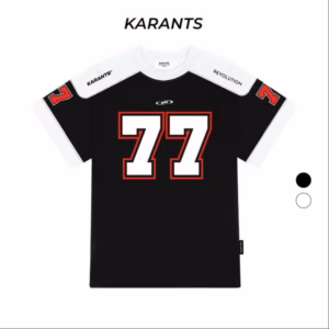 Áo Thun Phối Bóng Rổ Số 77 Streetwear Form Oversize - Sht154- Minh Hà House