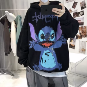 Áo Hoodie Unisex Chuột Stitch Chất Liệu Nỉ Bông Xuất Hàn Cao Cấp-Sht155-Minh Hà House