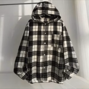 Áo Sơ Mi Flannel Nq30 Nỉ Dạ Có Nón Và Không Nón Tay Dài Form Rộng Nam Nữ Unisex-Sht157-Minh Hà House