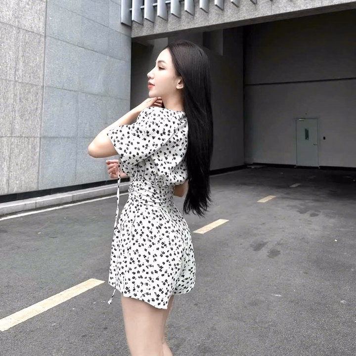 Jum Lụa Hoa Tay Phồng Cổ Chữ V Sh859P- Sam Store - Ảnh 4