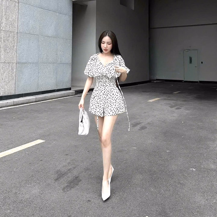 Jum Lụa Hoa Tay Phồng Cổ Chữ V Sh859P- Sam Store - Ảnh 5