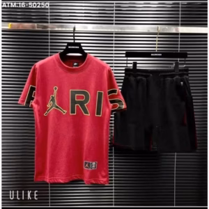 Sét Bộ Đùi Quần Su Cộc Trơn + Mix Áo Pari Đỏ Siêu Xinh