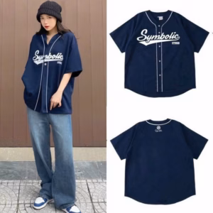 Áo Sơ Mi Unisex Nam Nữ Vải Kate Mịn Kiểu Bóng Chày Symbo Form Rộng Tp19 - Golden Dream